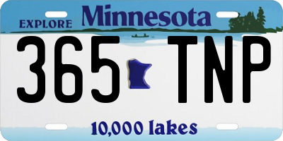 MN license plate 365TNP
