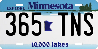 MN license plate 365TNS