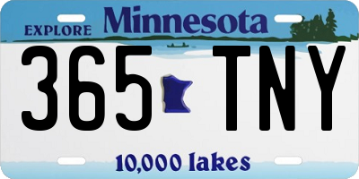 MN license plate 365TNY