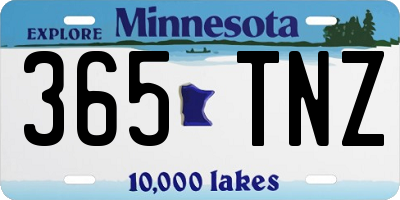 MN license plate 365TNZ