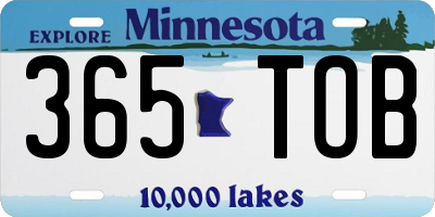 MN license plate 365TOB