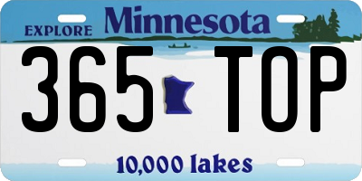 MN license plate 365TOP