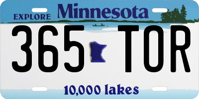 MN license plate 365TOR