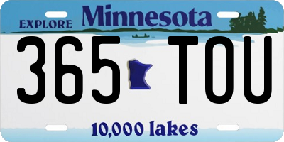 MN license plate 365TOU