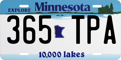 MN license plate 365TPA