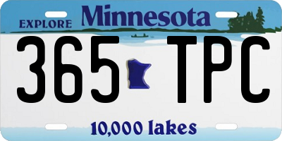 MN license plate 365TPC