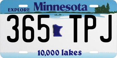 MN license plate 365TPJ