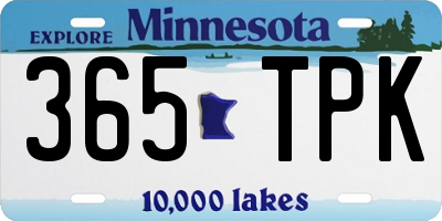 MN license plate 365TPK