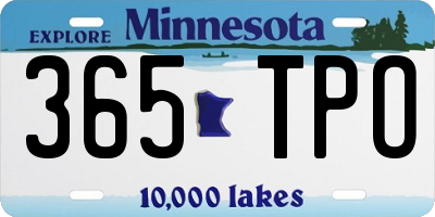 MN license plate 365TPO