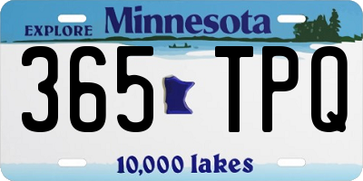 MN license plate 365TPQ