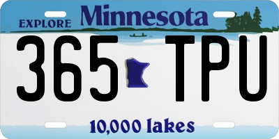 MN license plate 365TPU