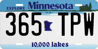 MN license plate 365TPW