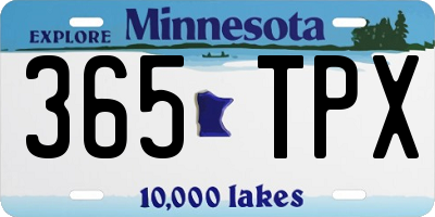 MN license plate 365TPX