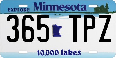 MN license plate 365TPZ