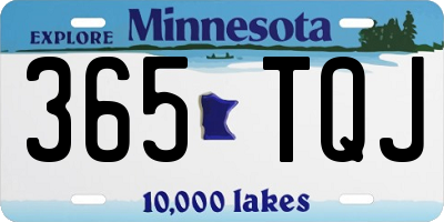 MN license plate 365TQJ