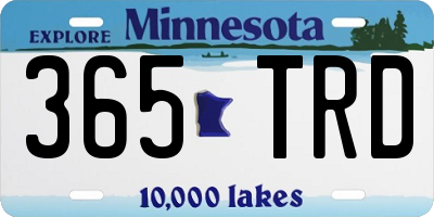 MN license plate 365TRD