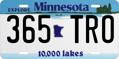 MN license plate 365TRO