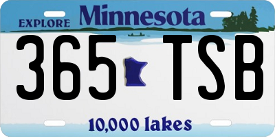 MN license plate 365TSB