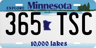 MN license plate 365TSC