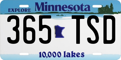 MN license plate 365TSD