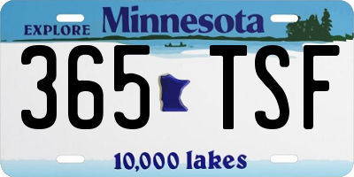 MN license plate 365TSF