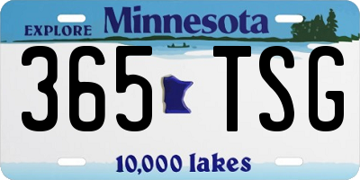 MN license plate 365TSG