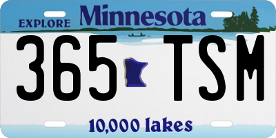MN license plate 365TSM