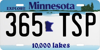 MN license plate 365TSP