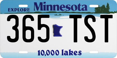 MN license plate 365TST