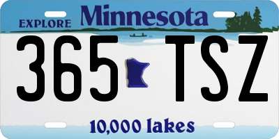 MN license plate 365TSZ