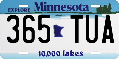 MN license plate 365TUA