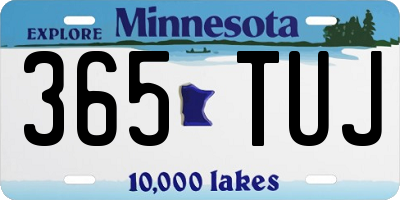 MN license plate 365TUJ