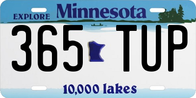 MN license plate 365TUP