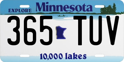 MN license plate 365TUV