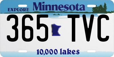 MN license plate 365TVC