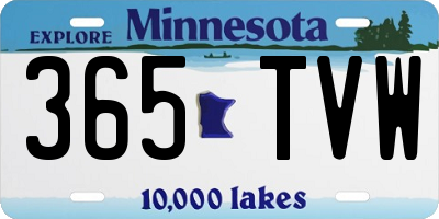 MN license plate 365TVW