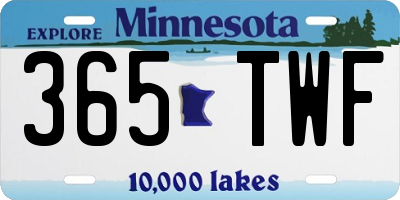 MN license plate 365TWF