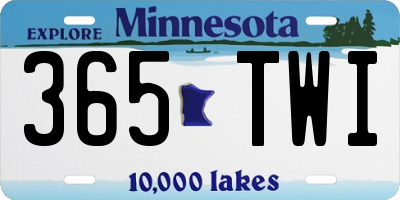 MN license plate 365TWI