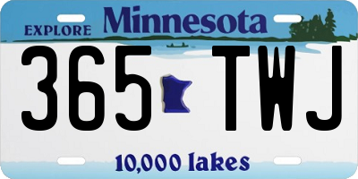 MN license plate 365TWJ