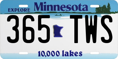 MN license plate 365TWS