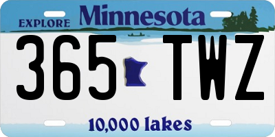 MN license plate 365TWZ