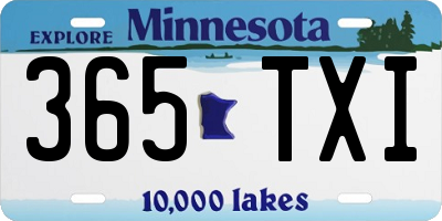 MN license plate 365TXI
