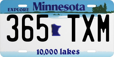 MN license plate 365TXM