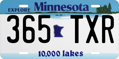 MN license plate 365TXR