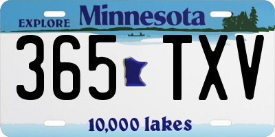 MN license plate 365TXV