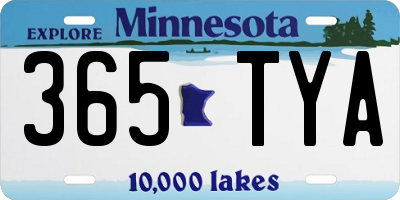MN license plate 365TYA