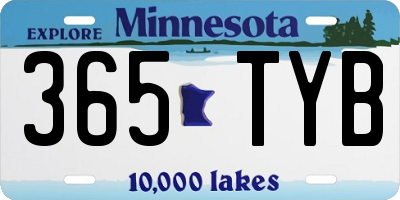 MN license plate 365TYB