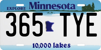 MN license plate 365TYE