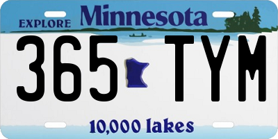 MN license plate 365TYM