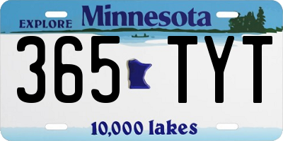 MN license plate 365TYT